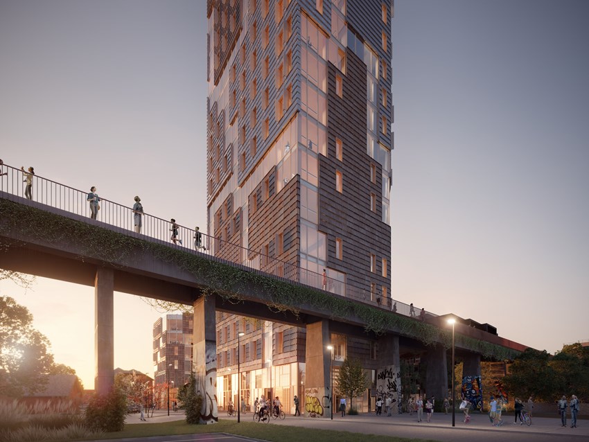 Fra 2026 går der direkte en gangbro fra Frederiks Plads til TRÆ.